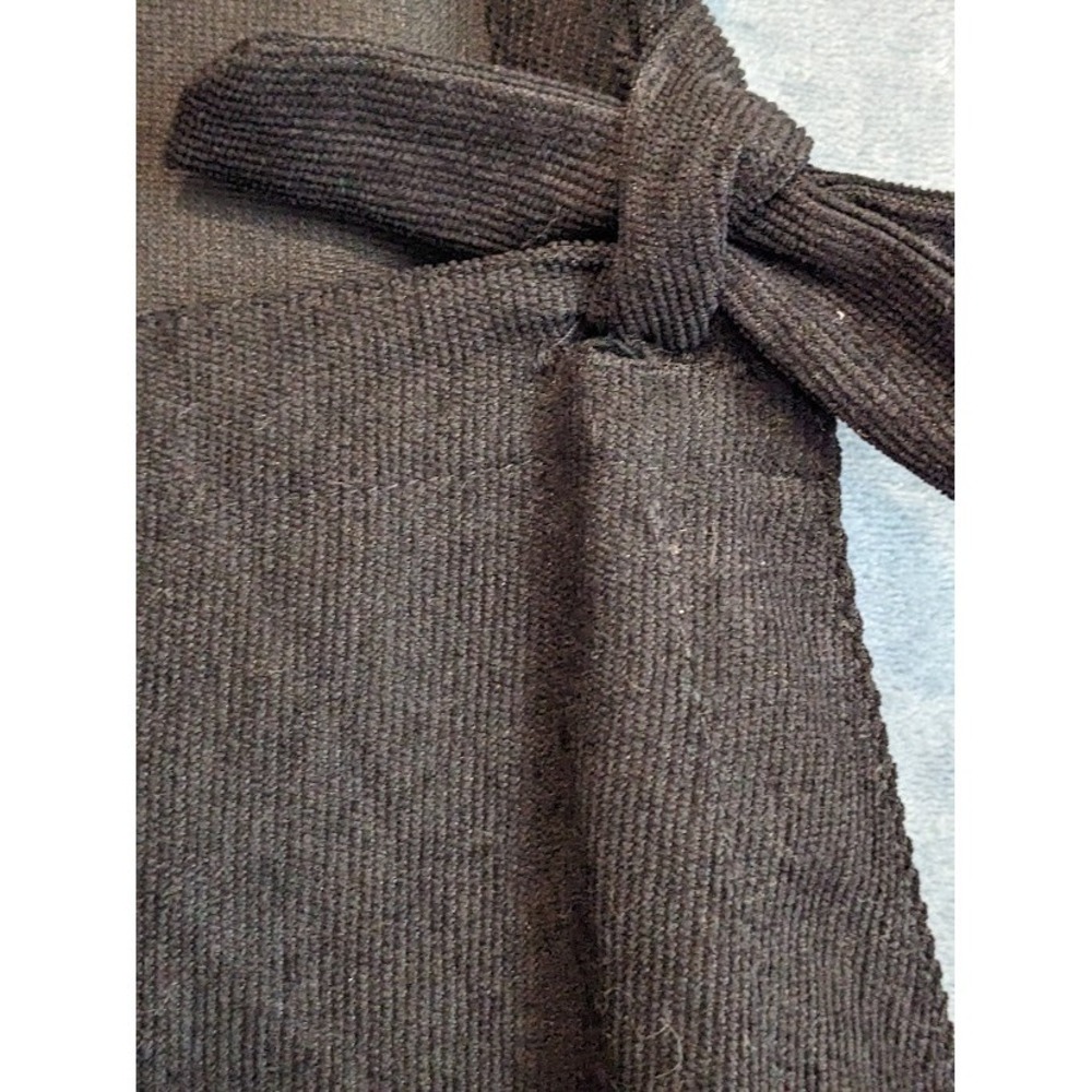 Arula Women Corduroy Overalls Size B Black Wide Leg Romper Jumpsuit Artsy Boho - Picture 3 of 13